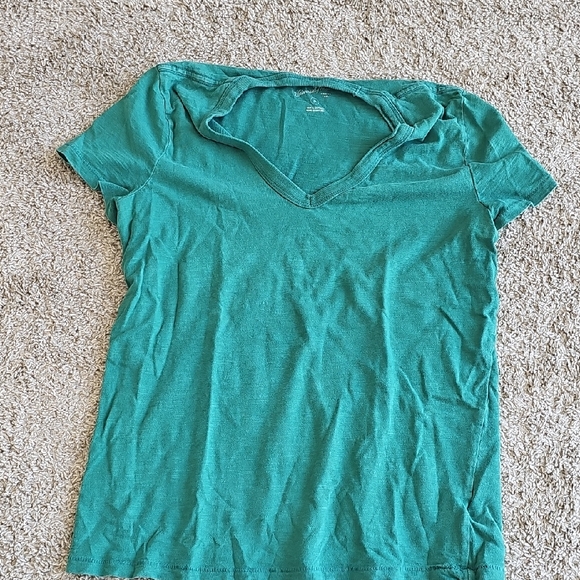 Universal Thread Teal Short Sleeve V-Neck Top - Picture 1 of 4